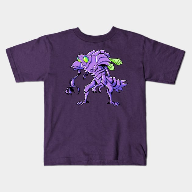 Purple Insect Kids T-Shirt by Dahriwaters92